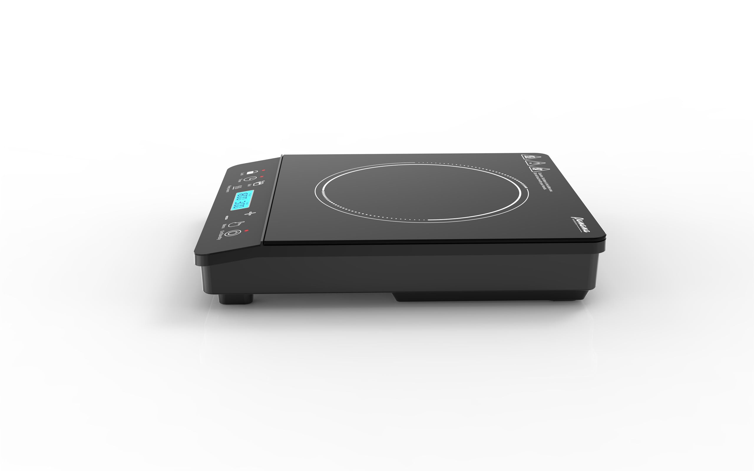 Panana Portable Induction Cooktop, 1800 Watts Induction Burner with LCD Sensor Touch, Induction Hot Plate with Safety Shutoff Function for Cooking, Single (BLUE LCD Dispaly - Silver)