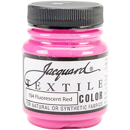 Jacquard Fluorescent Red Permanent Fabric Paint - 2.25 Oz