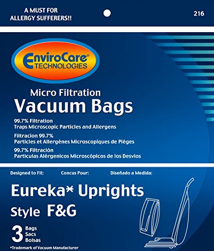 EnviroCare Micro Filtration Vacuum Bags for Eureka F&G (3 Pack)