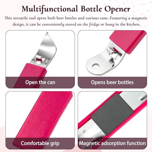 KTOJOY 3-Pack Magnetic Bottle Openers - Stainless Steel Can Tappers