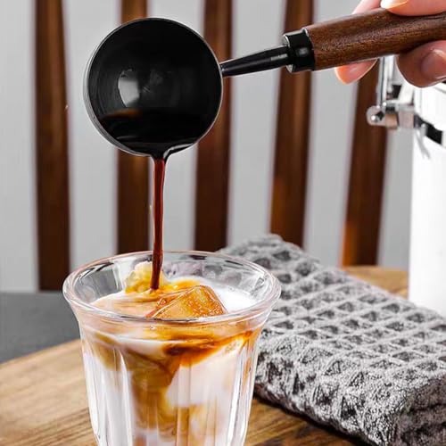 2 PCS Vintage Coffee Measuring Scoop - 30ml Stainless Steel, Black Titanium