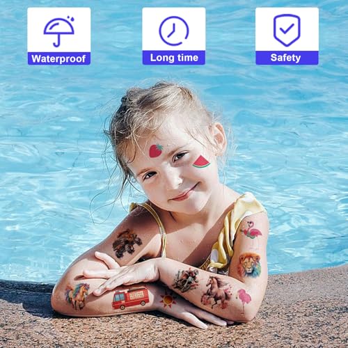 Gsraves Horse Temporary Tattoos for Kids - 60 Cute Waterproof Fake Tattoos