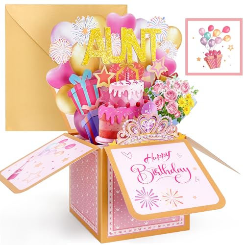 3D Pop Up Birthday Card for Aunt | Interactive Surprise Gift