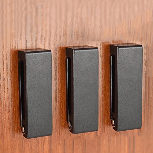Black Folding Coat Hooks - 2 Pack Space-Saving Wall Hangers