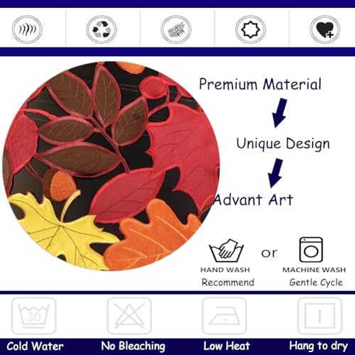 Autumn Maple Leaves Table Runner 14x36 Inches - Fall Harvest Dresser Scarf