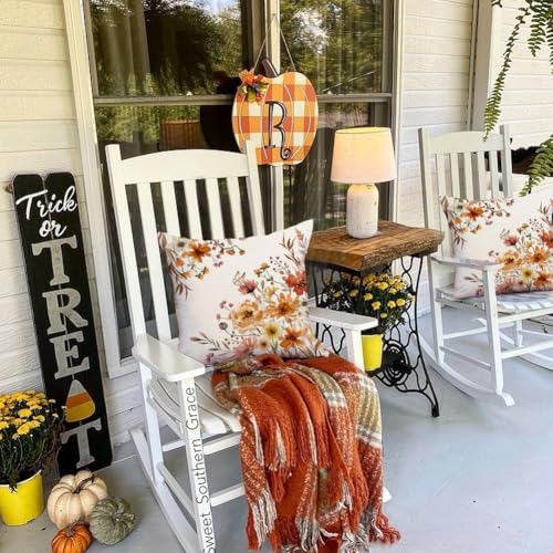 Fall Pillow Covers 18x18 Inch Set of 2 - Autumn Home Decor Cushions