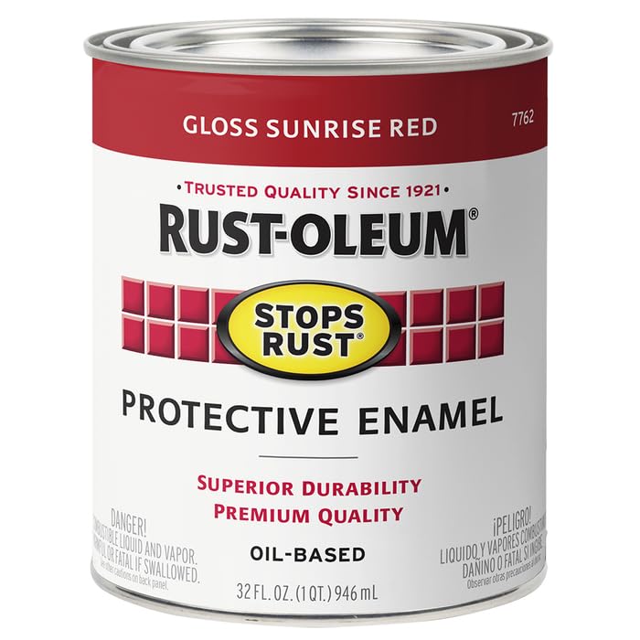 Rust-Oleum Stops Rust Protective Enamel Paint, Gloss Sunrise Red (2-Pack)