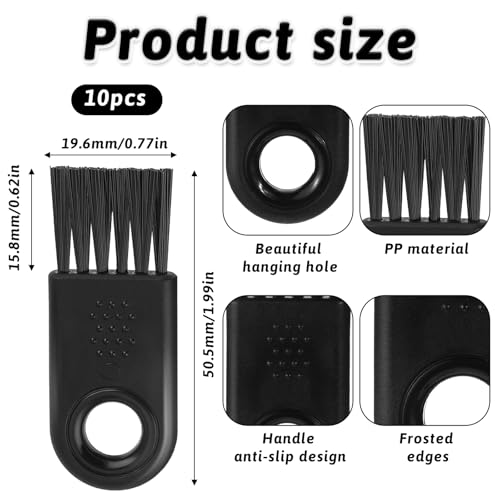 InnoHHustle 10 Pack Electric Shaver and Hair Clipper Cleaning Brushes