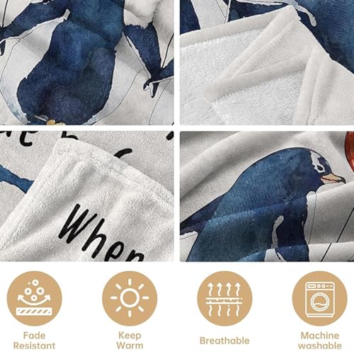 Penguin Couple Love Blanket - 50"x60" Romantic Anniversary Gift for Couples