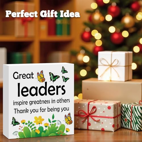 Boss Appreciation Gift: Wooden Desk Sign for Leaders & Mentors