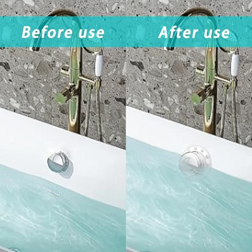 6.1 Inch Bathtub Overflow Drain Cover Plug - 2 Pack Transparent PVC
