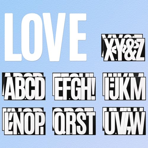 Large Vinyl Letter Stickers - 76 Waterproof Uppercase Letters