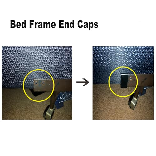 ELEPFEET 4PCS Rubber End Caps for 1.5" x 1.5" Angle Iron Metal Bed Frames