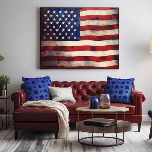 Tiamon Set of 2 18x18 Blue Star Throw Pillow Covers