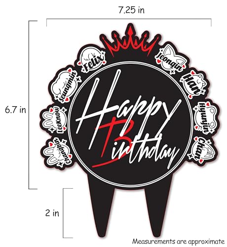 Stray Kids Birthday Cake Topper - Recycled Paper Party Decoration