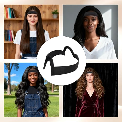 NAFJYR 3-Pack Lace Melting Bands with Ear Cut Outs for Wigs