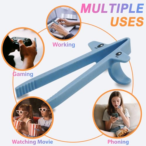 DWEHSHIELD 4 PCS Finger Chopsticks-BQ - Reusable Snack Grabber for Gamers