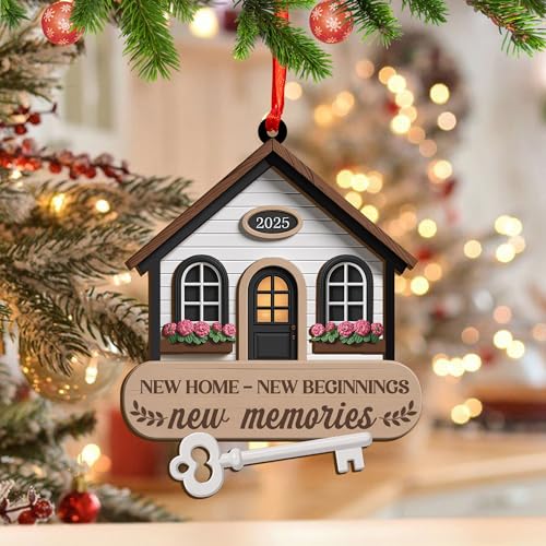 Brevnex New Home Wooden Ornament 2025 - First Housewarming Gift for Couples