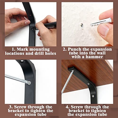 6-Pack Heavy-Duty 6x5 Inch L Brackets with Screws & Anchors