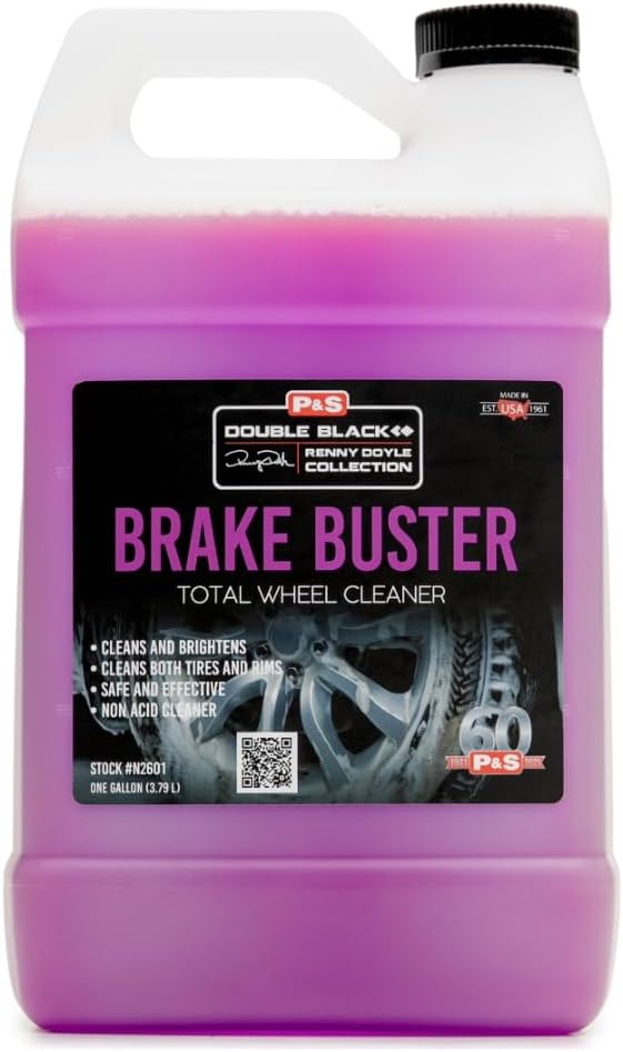 P & S Professional Detail Products - Brake Buster Wheel & Tire Cleaner - Non-Acid Formula, Safe for All Wheel Types - 1 Gallon