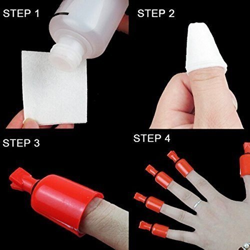 Acrylic Nail Polish Remover Clips 10Pcs Soak Off Cap Wraps Purple