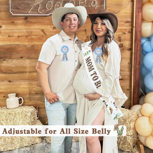Cowboy Baby Shower Decorations Sash and Corsage Set