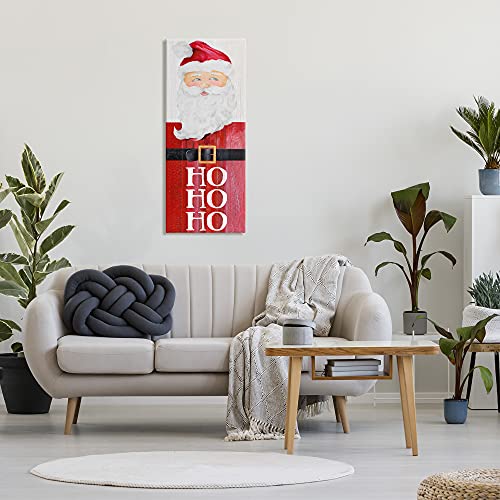 Santa Claus Wall Art Canvas Unframed 17x40 Inch Rustic Holiday Decor