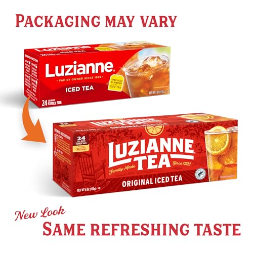 Luzianne Unsweetened Iced Tea Bags, 24 Count (Pack of 6)