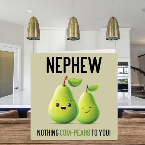Stuff4 Funny Birthday Card for Nephew - Nothing Com-Pears