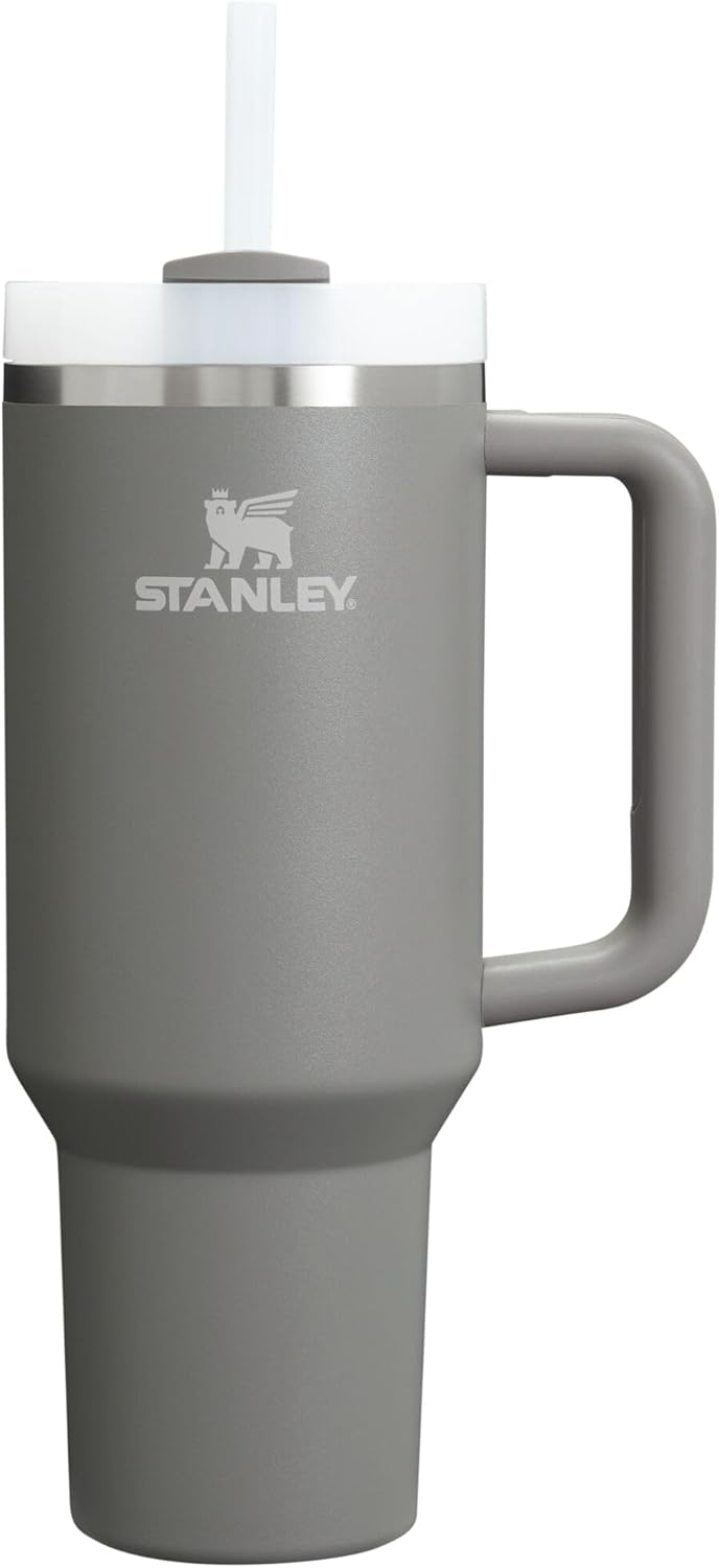 STANLEY Quencher H2.0 Tumbler - 40 oz Insulated Stainless Steel with Handle & Straw | BPA-Free | Stone Color