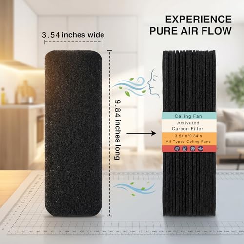 10 Pack Ceiling Fan Filter Pads for Air Purification & Dust Reduction