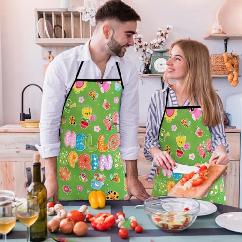 Bonieset Adjustable Holiday Cooking Apron and Chef Bib for Kitchen