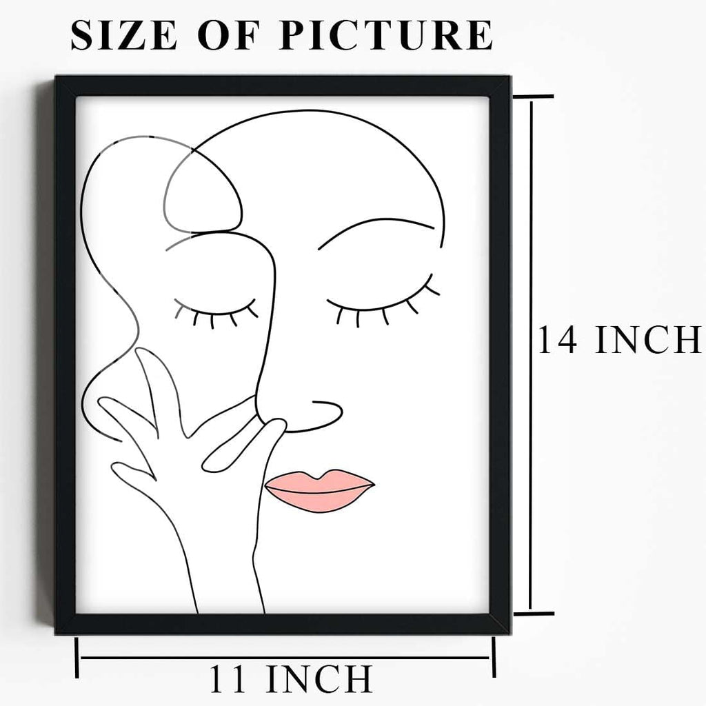 Merrleem Bathroom Wall Art - Humorous Minimalist Decor | Funny Toilet Canvas Print (Framed, 14" x 11")