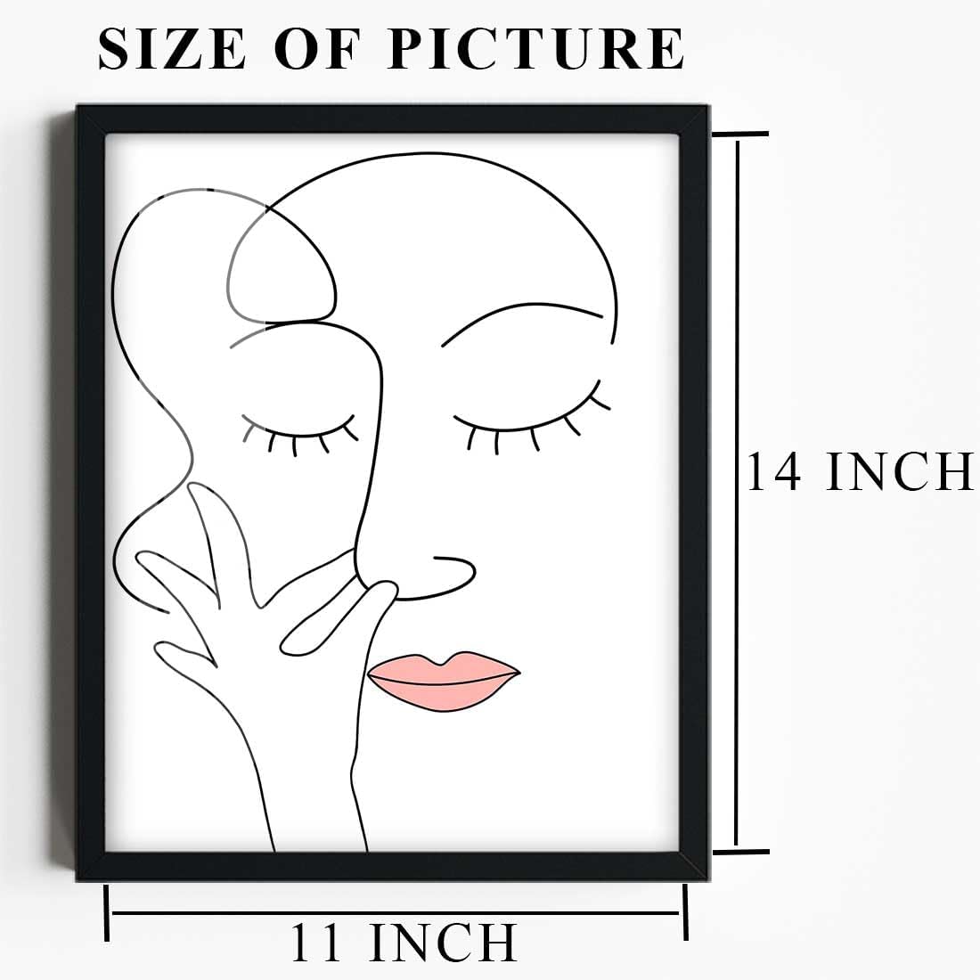Merrleem Bathroom Wall Art - Humorous Minimalist Decor | Funny Toilet Canvas Print (Framed, 14" x 11")