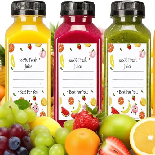 Sonfon 12oz Plastic Juice Bottles with Tamper-Evident Caps, 10 Pack