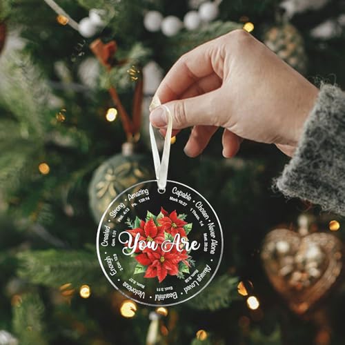 Christian Christmas Ornament - Inspirational Acrylic Gift for Women