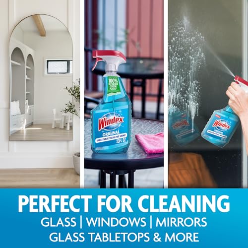 Windex Original Blue Glass Cleaner Spray - 23 Oz Streak-Free Shine