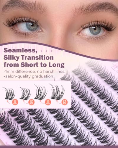 Wispy Lash Clusters Natural Eyelash Extensions 9-12mm