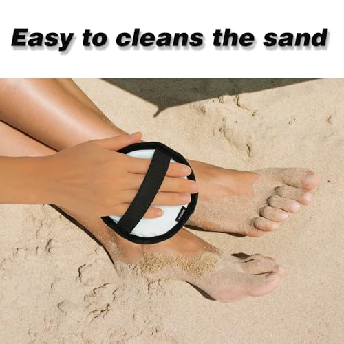 Beach Sand Remover Bag with Elastic Band - Blue Waterless Foot Cleaner