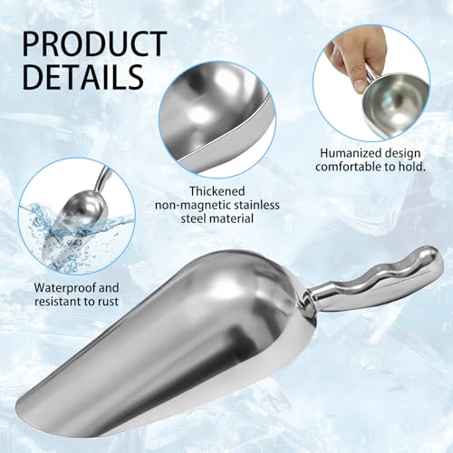Cast Aluminum Ice & Dry Goods Scoops Set of 2, 12 Oz. Kitchen Utensils