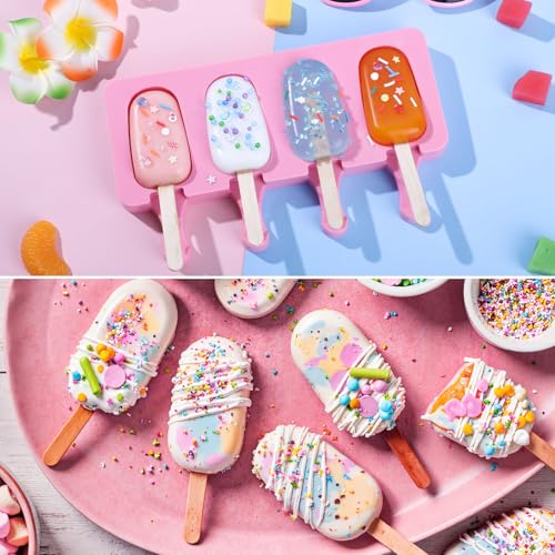 Ouddy Life Pink Silicone Popsicle Molds Set of 2 - Multi-Use