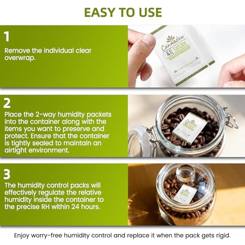 Cannadew 58% RH Humidity Control Packs, 4g Two-Way Humidity Absorber, 15 Pack
