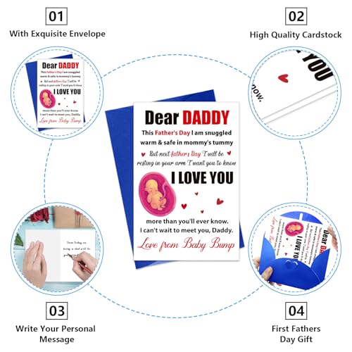 Funny First Father's Day Card for New Dads - Heartfelt Gift