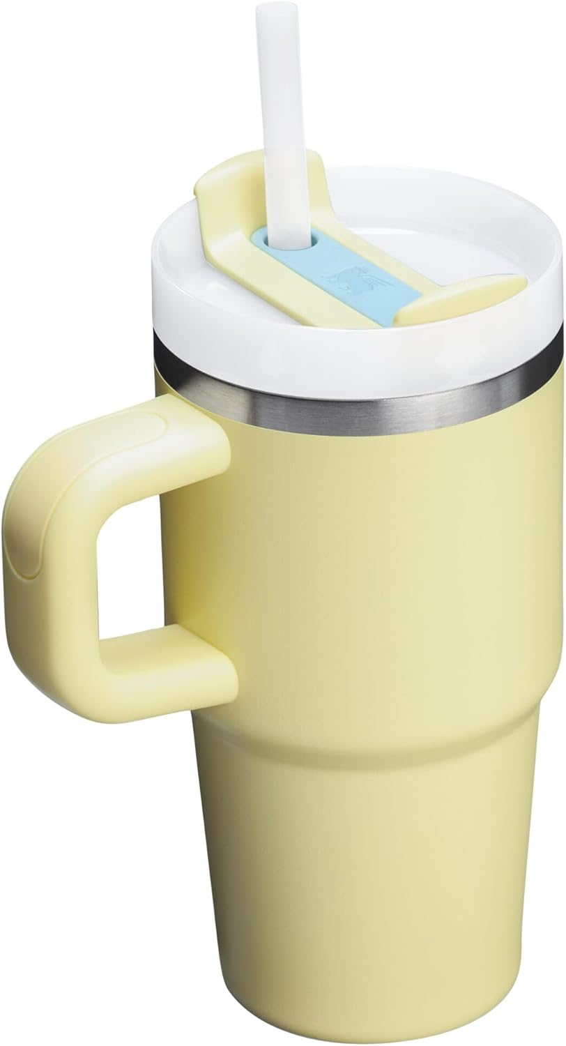 STANLEY Quencher H2.0 Tumbler - 20 oz Insulated Stainless Steel Cup with Handle & Straw | BPA-Free | Pomelo