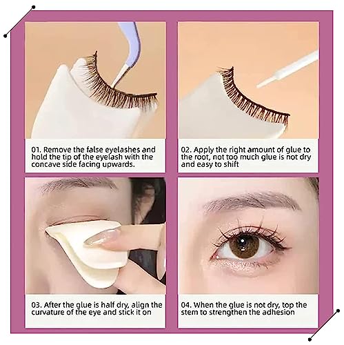 Black 3-Layer Round Eyelash Storage Case with Mirror & Lash Clips