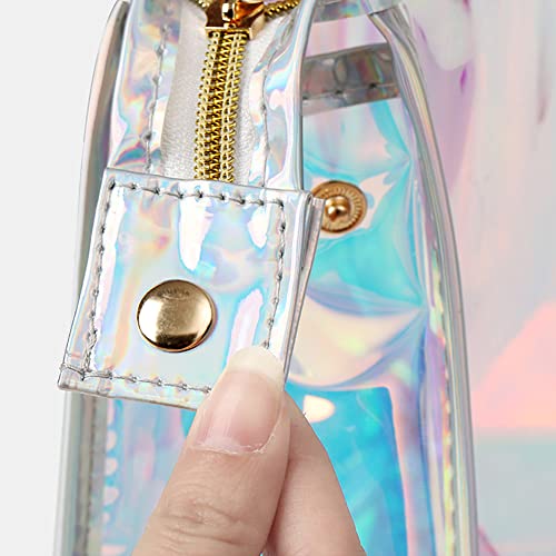 Holographic PVC Cosmetic Makeup Bag Iridescent Travel Toiletry Pouch