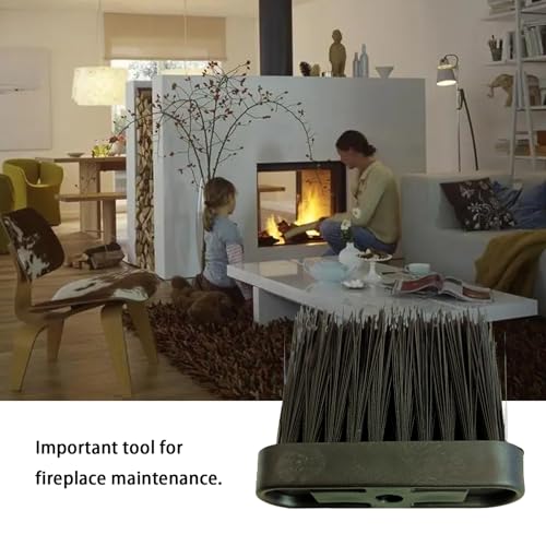 2Pcs Fireplace Brush Replacement Head - Oblong Hearth Cleaning Brush