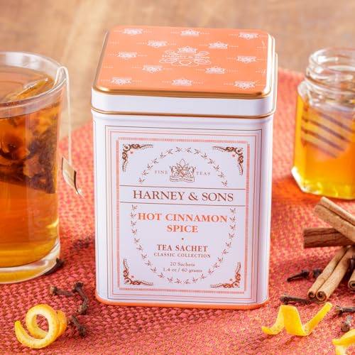 Harney & Sons Hot Cinnamon Spice Black Tea - 20 Pyramid Sachets