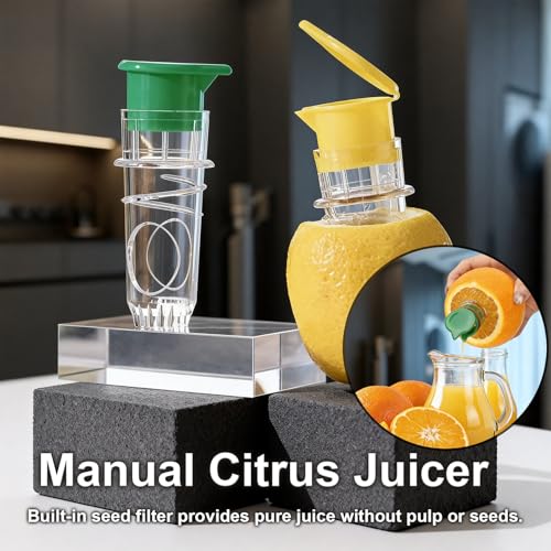 Hubaltuye 4-Pack Lemon Squeezer Manual Citrus Press with Cleaning Brush