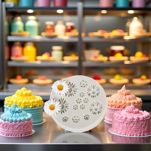Daisy Flower Silicone Mold for Cake Decorating & Candy Making